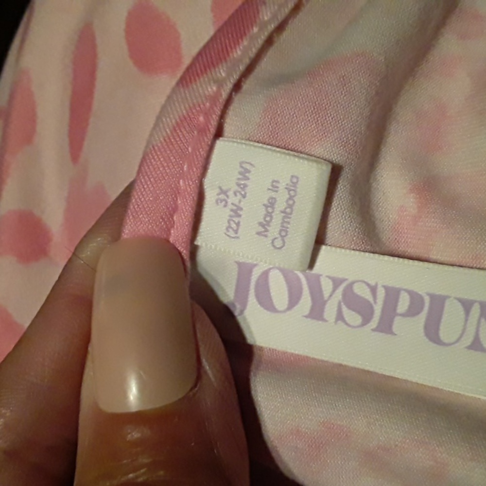 Joyspun 3X Adorable Adj Straps Nightgown Pink Cheetah Print - Picture 15 of 15